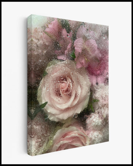 Flowers under Glass Canvas