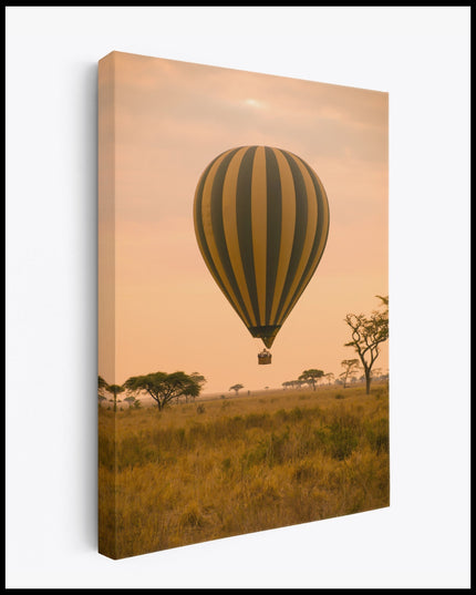 Hot Air Balloon over Savanna Canvas