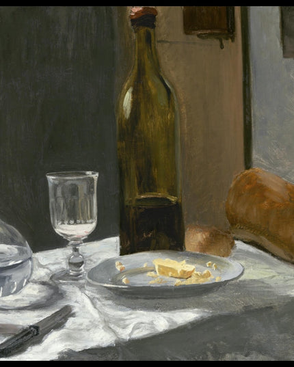 Still Life with Bottle, Carafe, Bread, and Wine