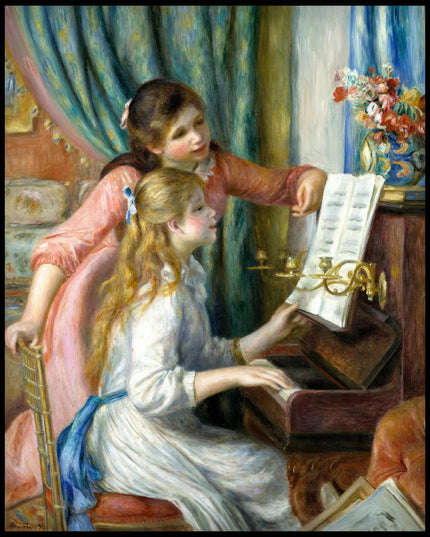 Two Young Girls at the Piano