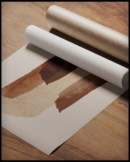 Brown Brush Strokes Poster