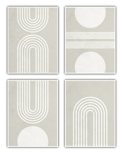 Abstrakt Bögen Poster Set