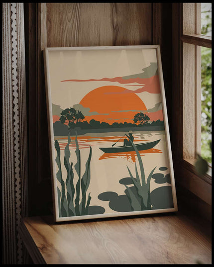 Okavango Delta Illustration Poster