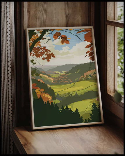 Odenwald Illustration Poster