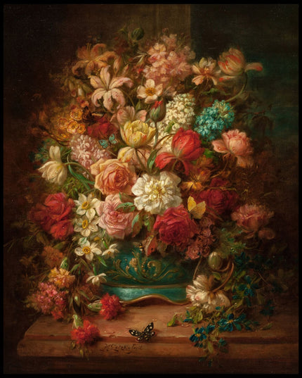 Still Life with Flowers and Butterflies